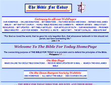 Tablet Screenshot of biblefortoday.org